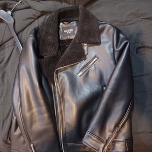 Guess leather jacket size 2x